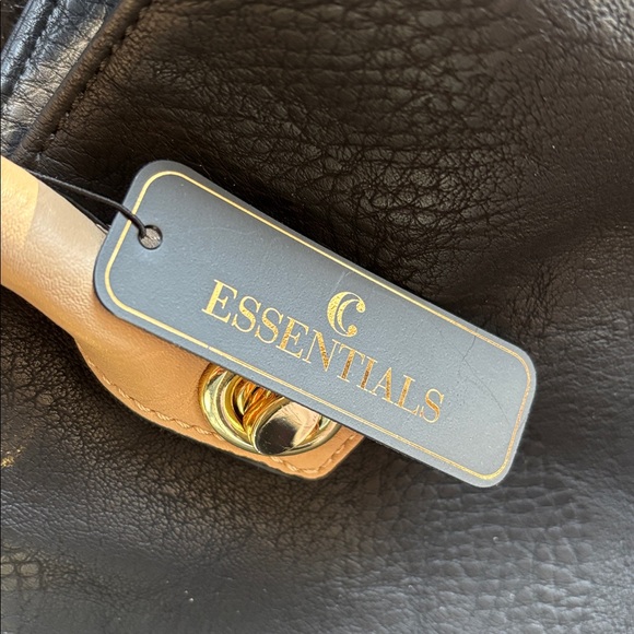 NWT Black Pebbled 3 in 1 Tote Set Crossbody Strap + Coin Wallet + Large Pouch. - Picture 12 of 13